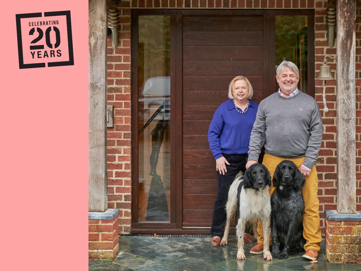 David and Angie Daw pictured by their Urban Front Parma in oak with walnut oil.
