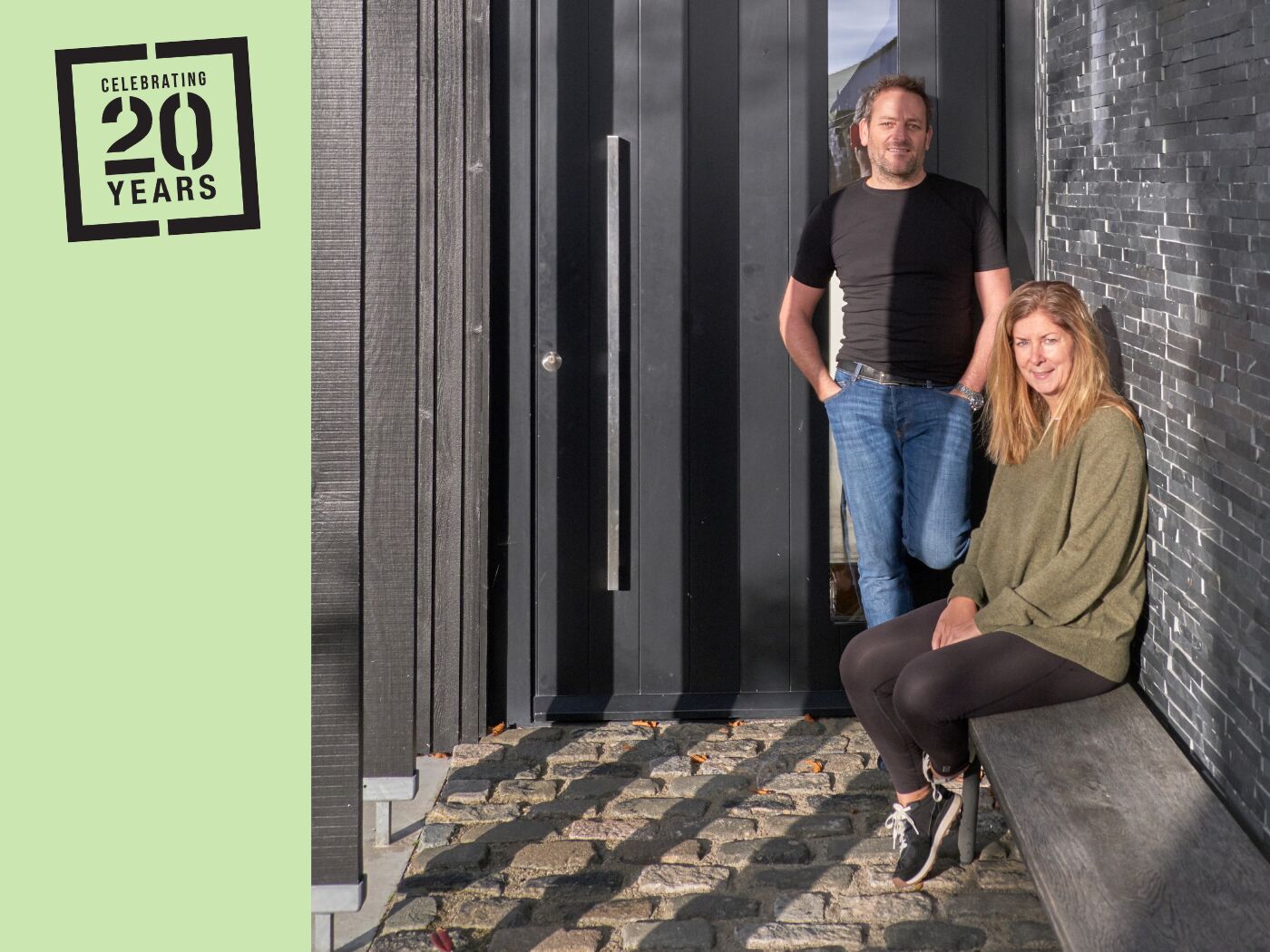 Teresa and Anthony Ralph, co-founders of TG Designer Homes, with their Urban Front Terano V in black.