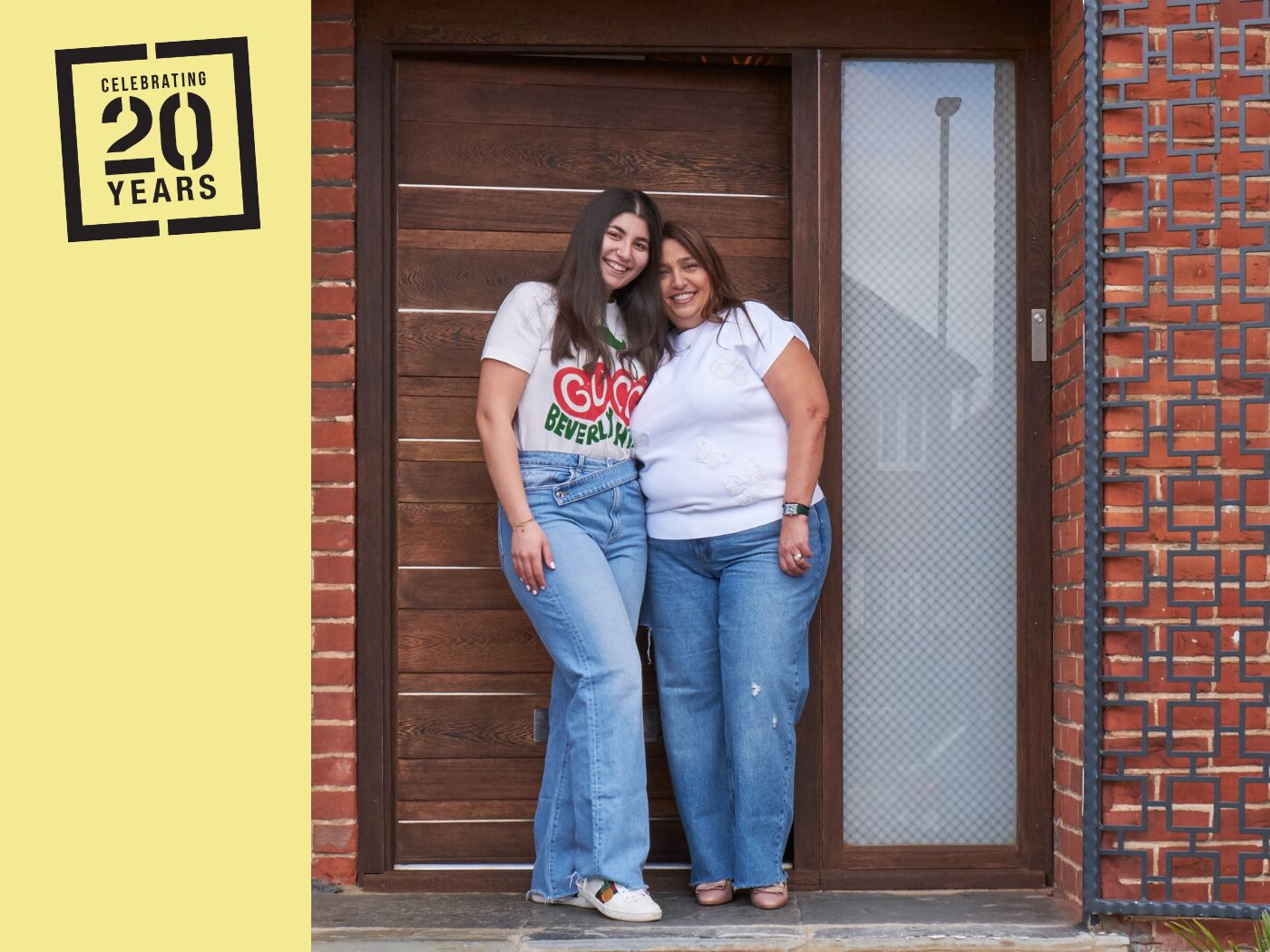 Rania Choueiry and her daughter Celine by their Urban Front door.