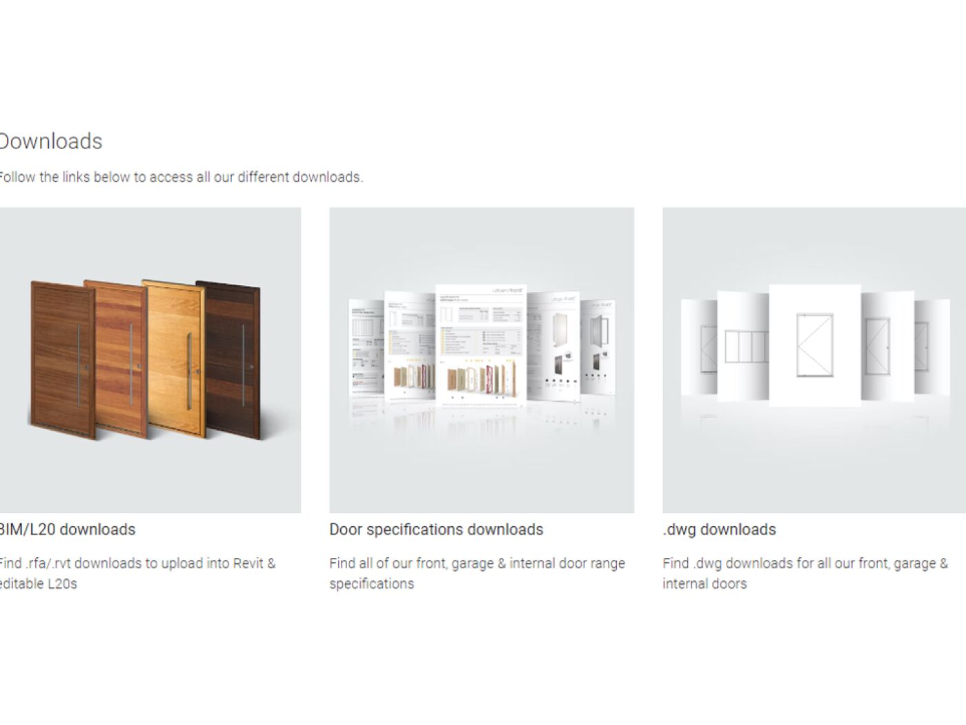 ...and access all our downloads in one place, including BIMs, L20, .dwgs & spec sheets