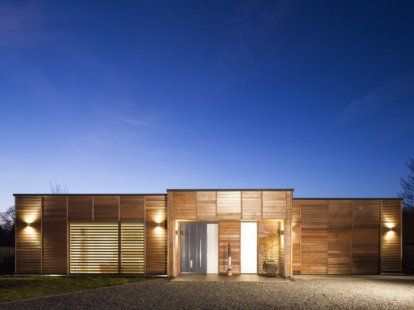 Exterior lighting can make an enormous difference to the appearance of a frontage when  night falls