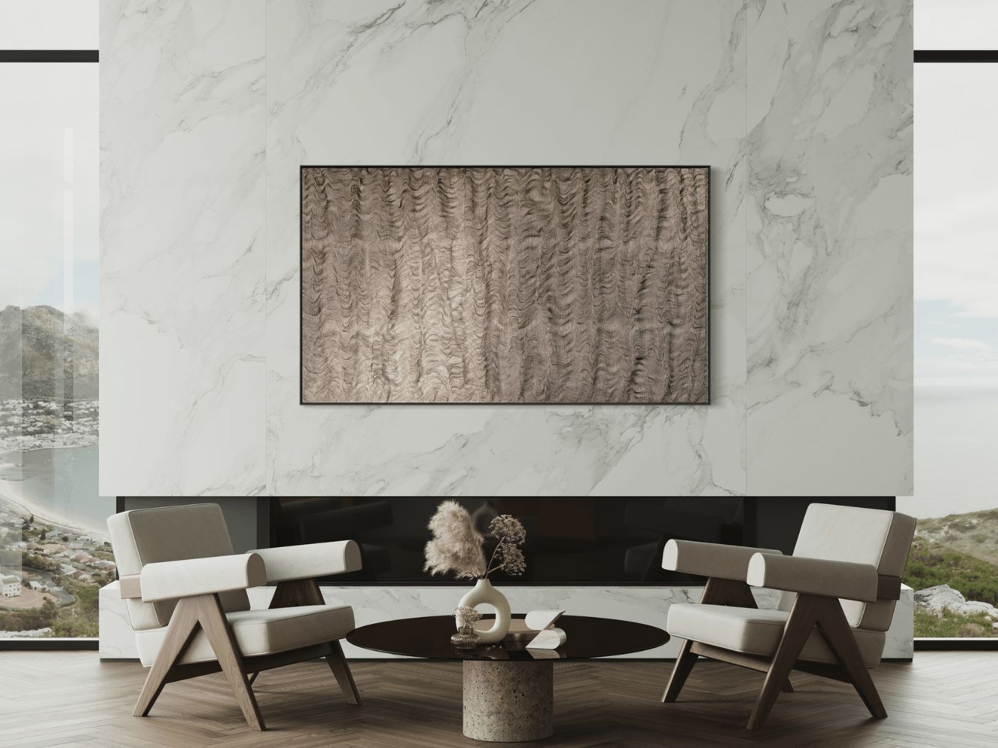 2 Chairs with view landscape