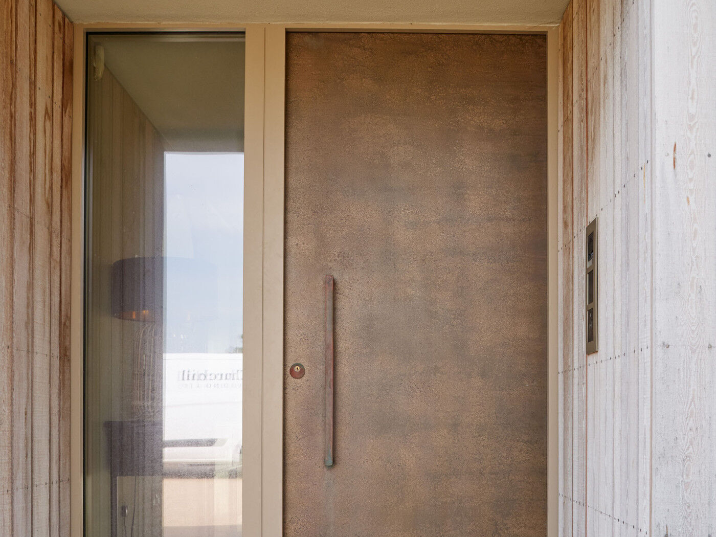 Waxing a bronze door is a quick and simple job.