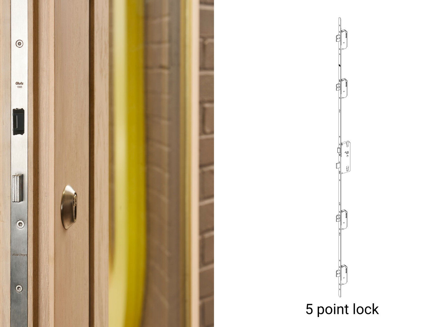 Our doors come fitted as standard with a highly secure 5 point lock