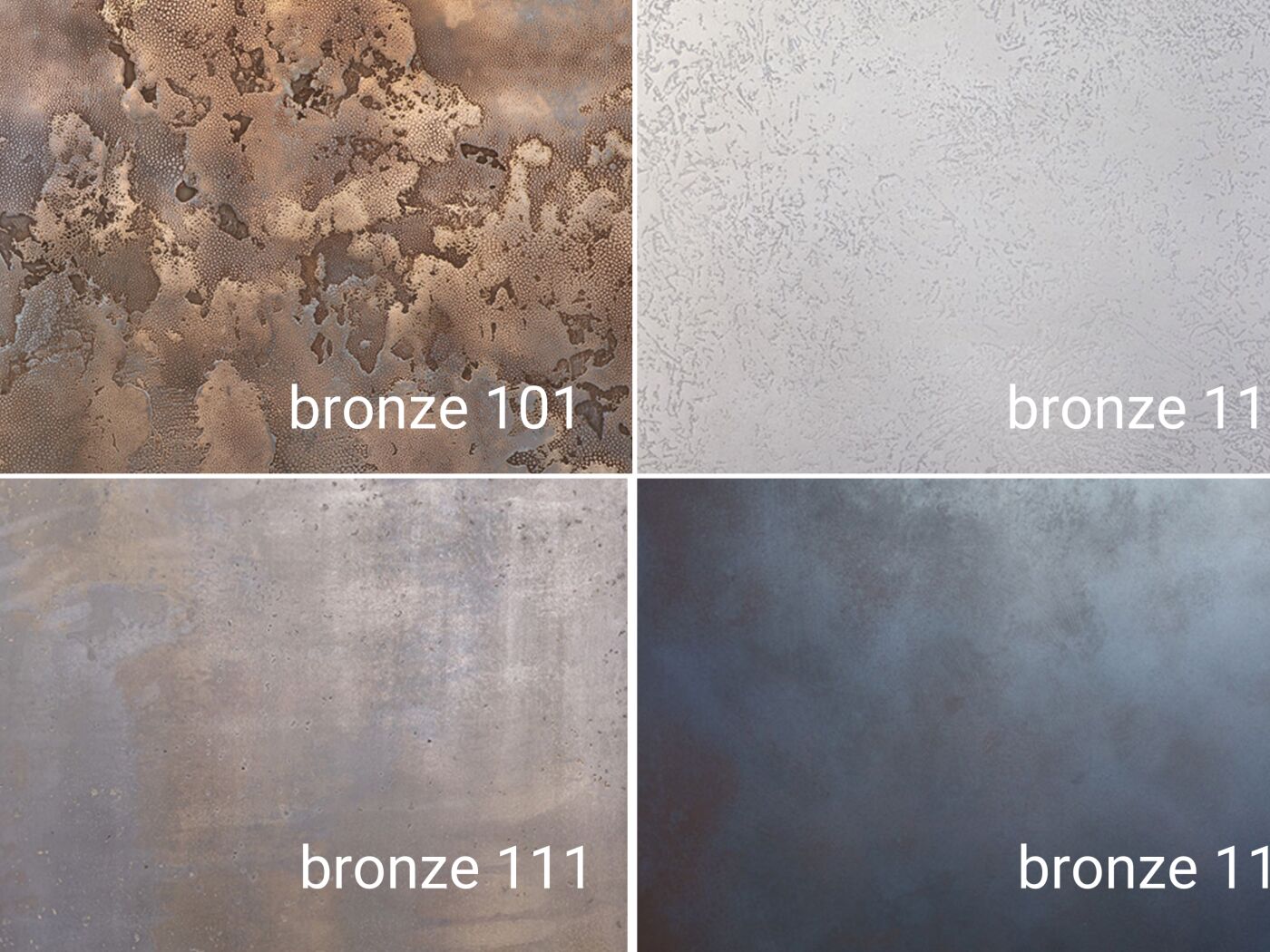 ...and luxurious metallic bronze finishes come in at the higher end