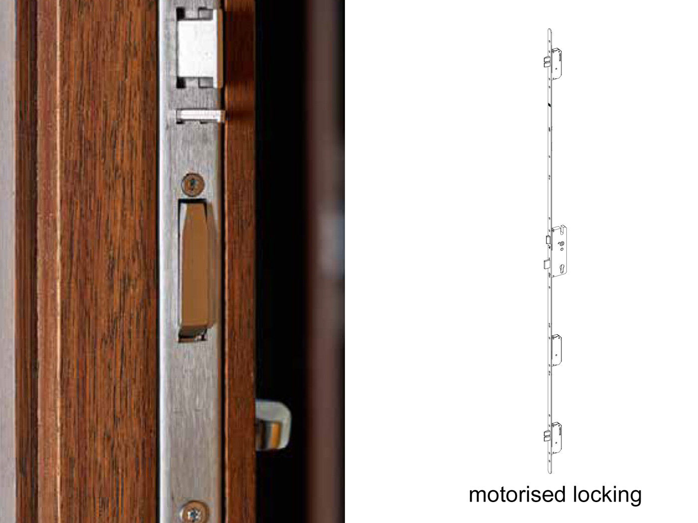 You can also upgrade to self-locking or motorised locking systems