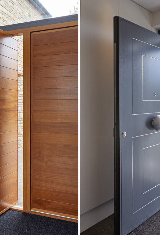 hinged v.s pivot doors 