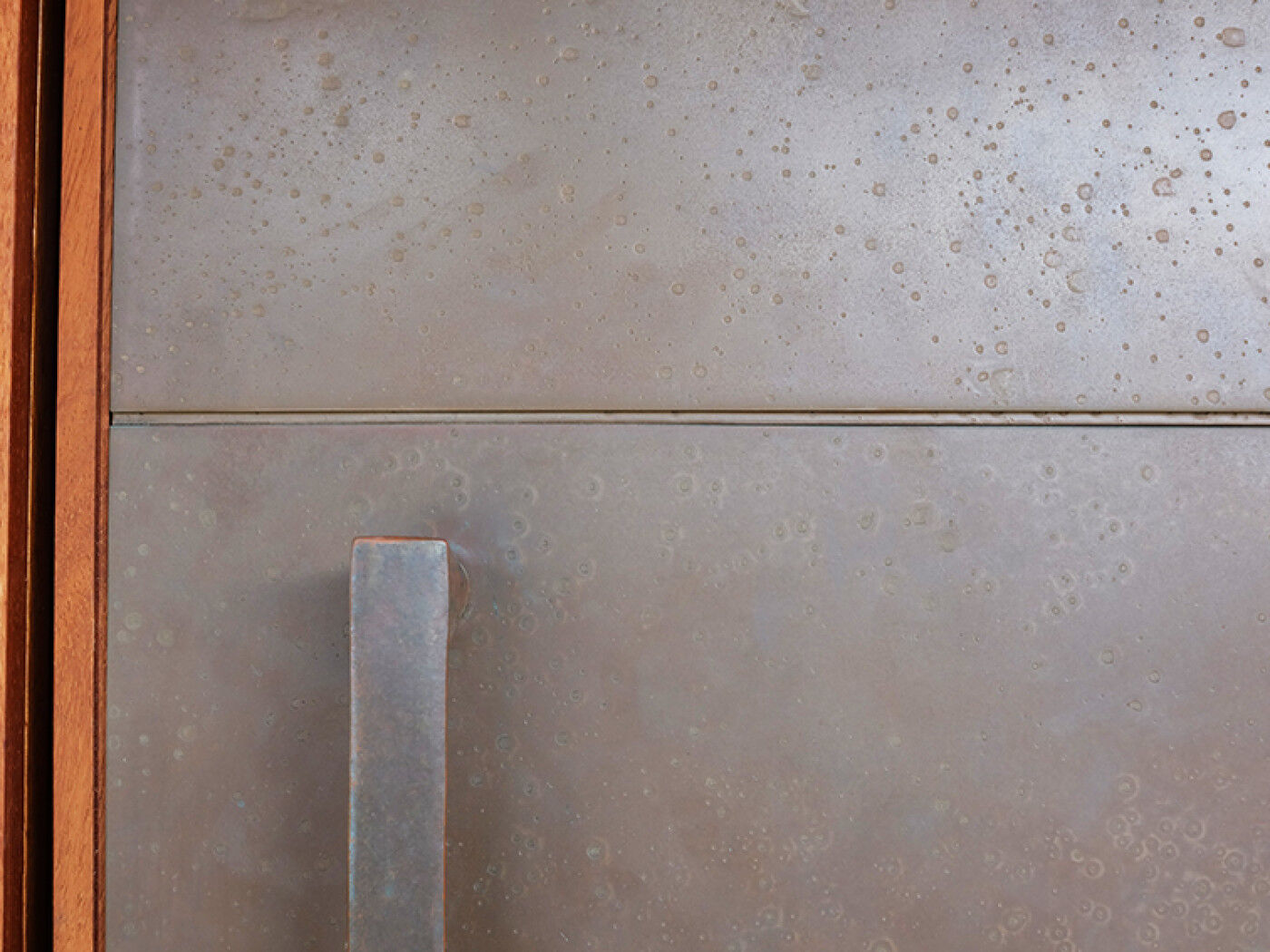 Close up of the matt bronze finish