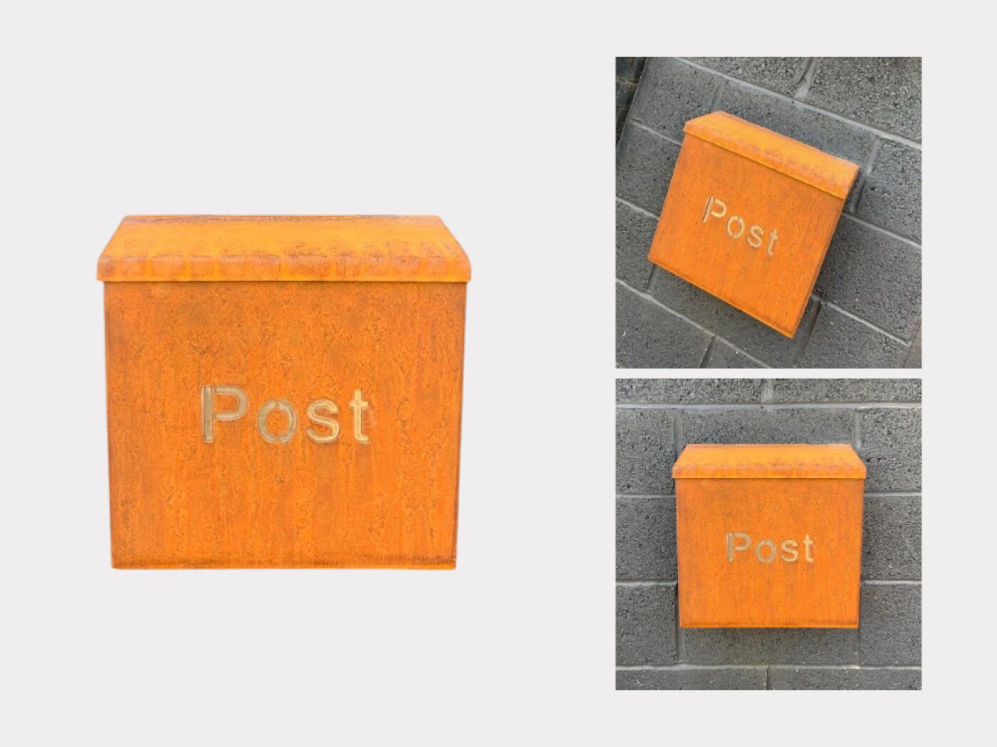 Custom corten steel metal lockable postbox by Arthur Francis Sculpture | £315