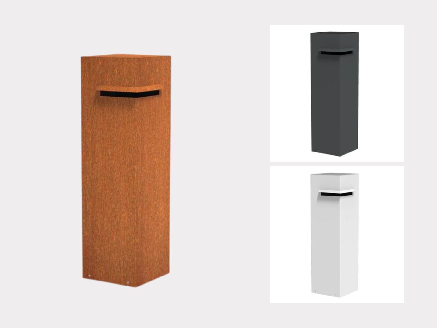 Metal pillar postbox with corner slot  | £786