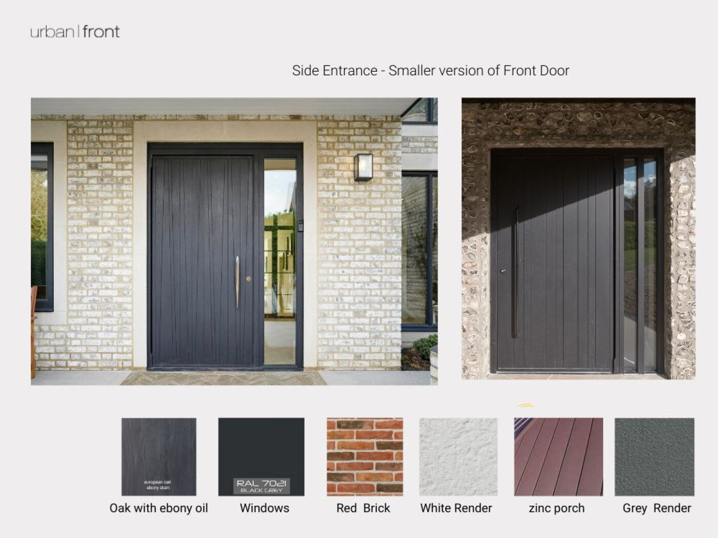 Front door and side door moodboard