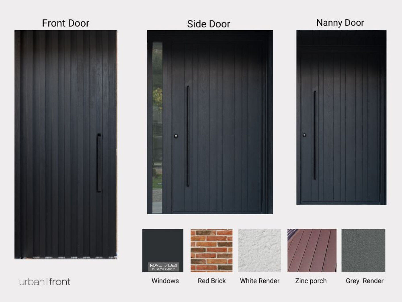 Front door and additional door moodboard