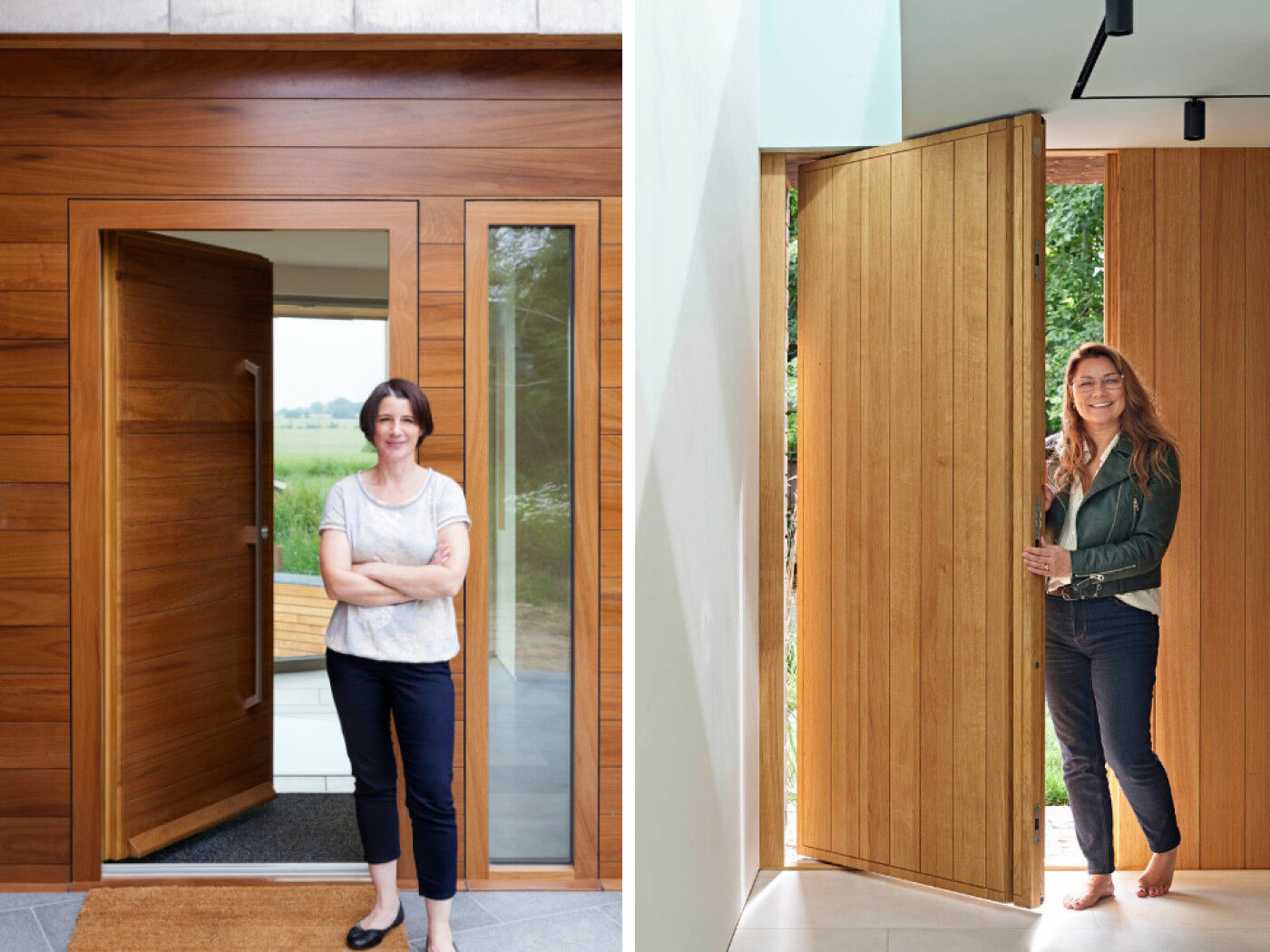 Hinge or pivot with matching panels and/or a sidelight looks great