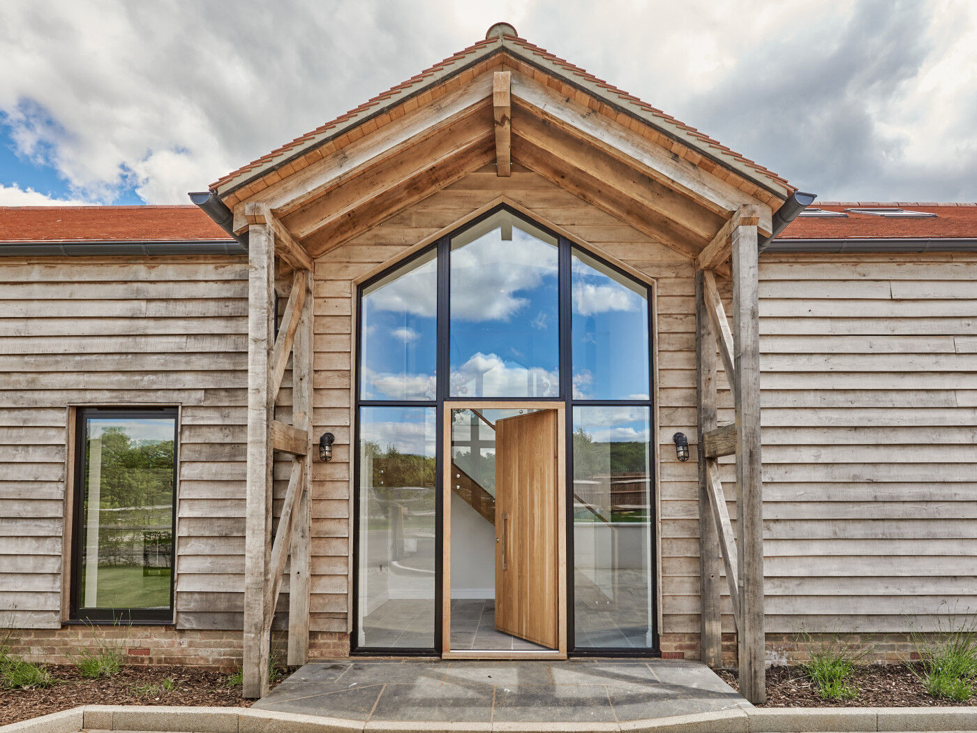 Meadow Barn with an Urban Front door as part of the impressive entrance to the property