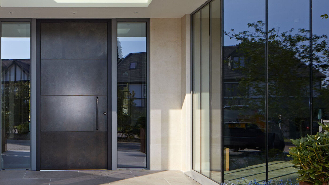 Bronze door in a Parma special design  in our 112 finish