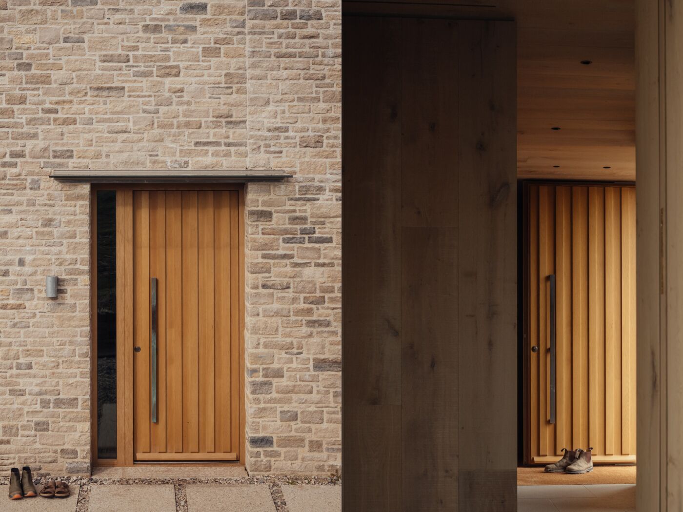 Landscape inside and outside of door