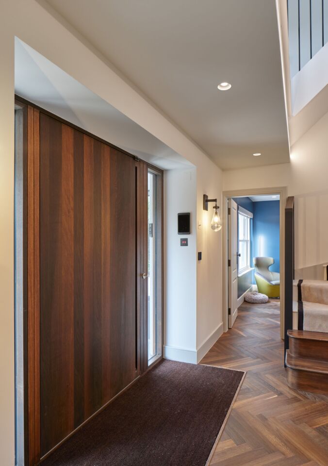 Portrait side shot of door