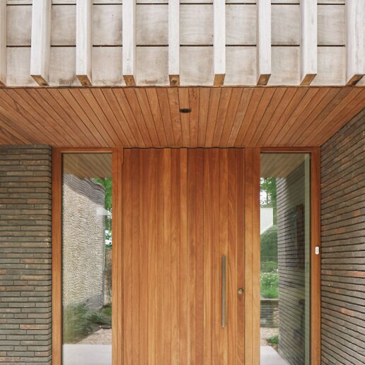 Portrait outside of house and door