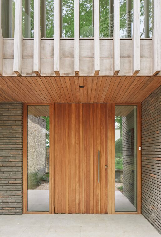 Portrait outside of house and door