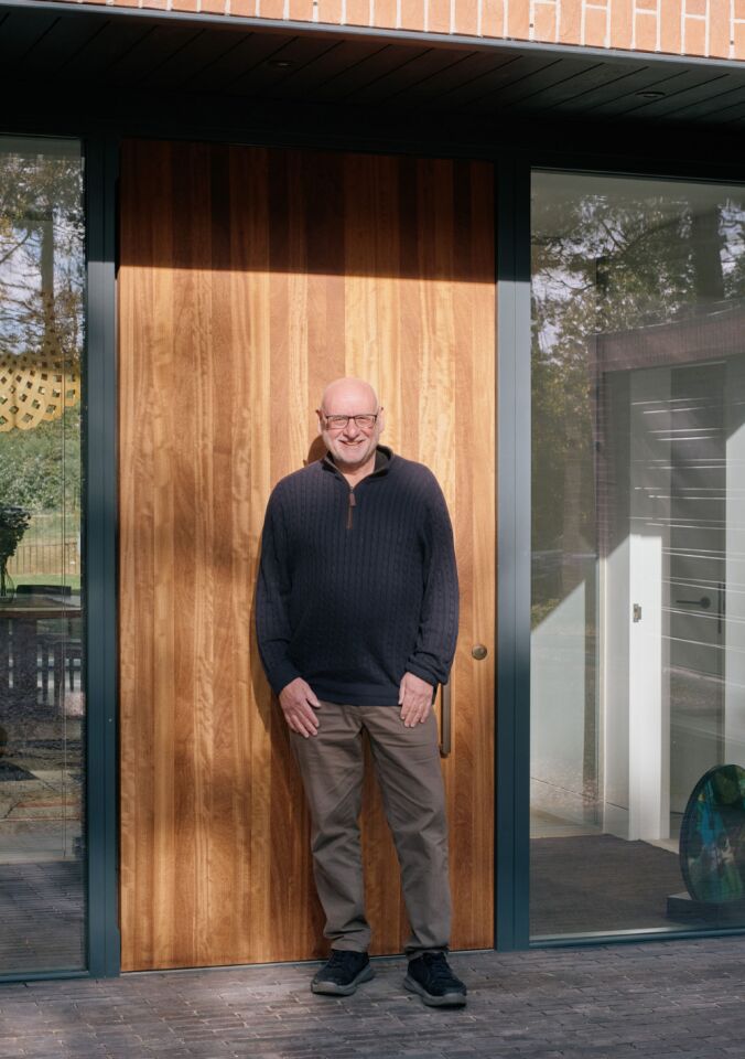 Portrait homeowner and door