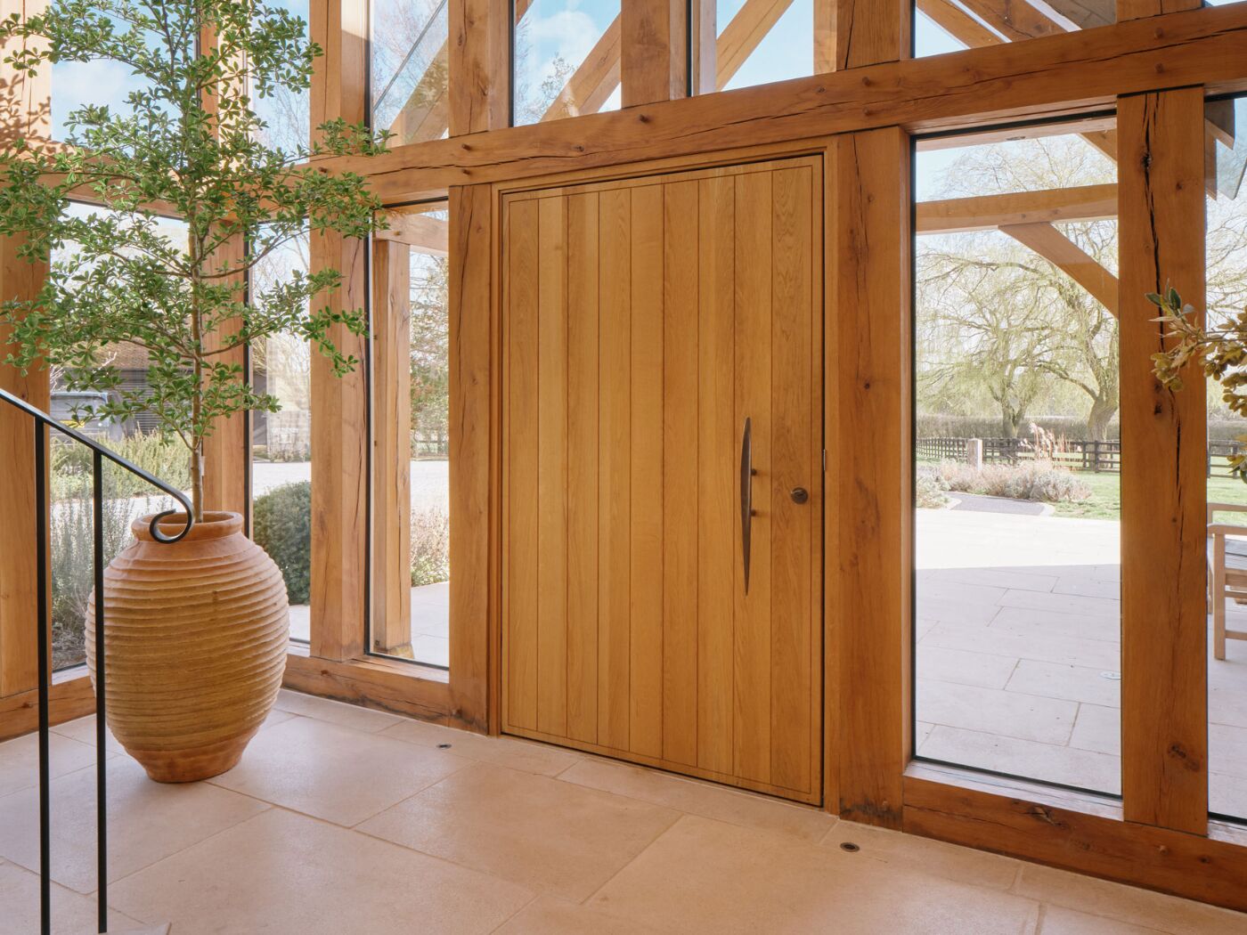 Door closed inside oak