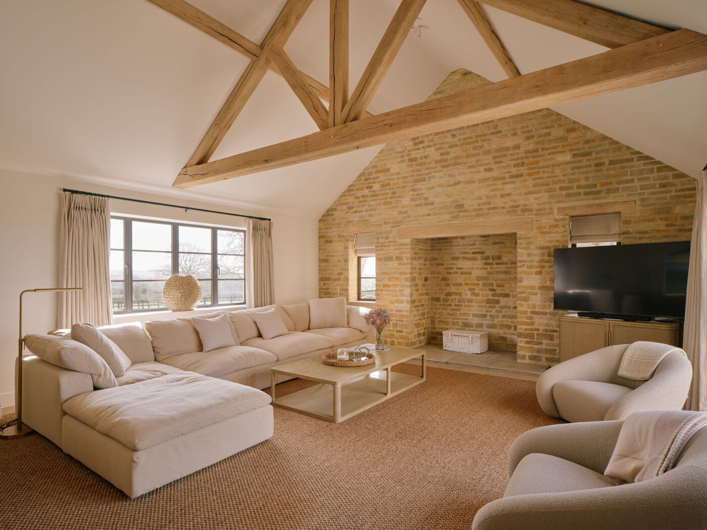 Lounge with oak beams
