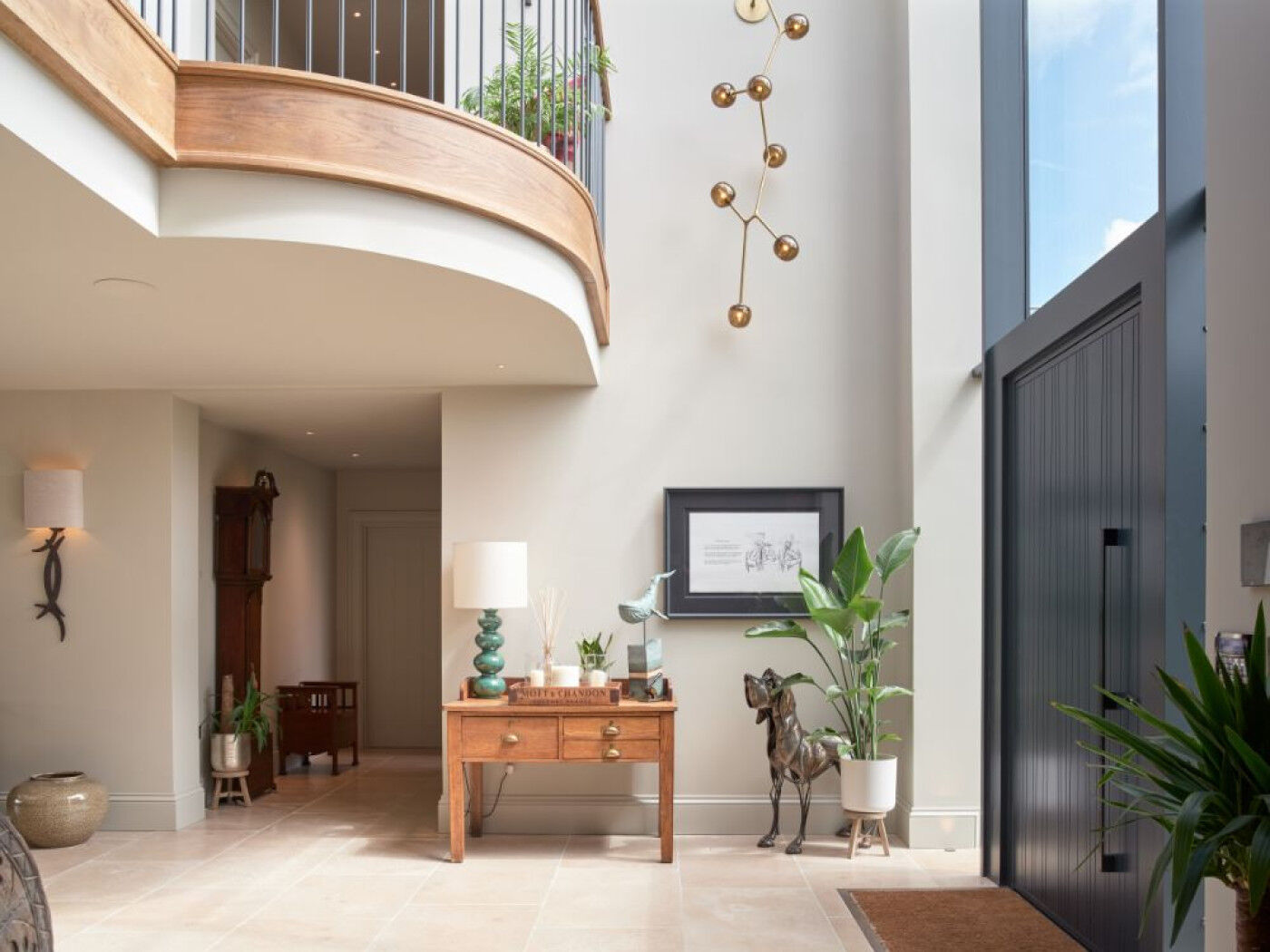 Barn door with Milano V internal in RAL grey17