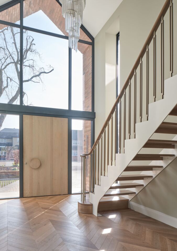 Portrait inside of door and hallway