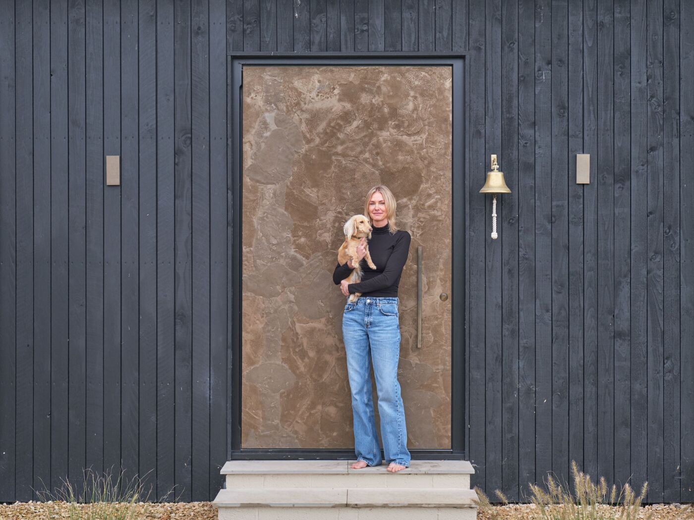 Cuttle Brook Barn with homeowner Jade and her dog