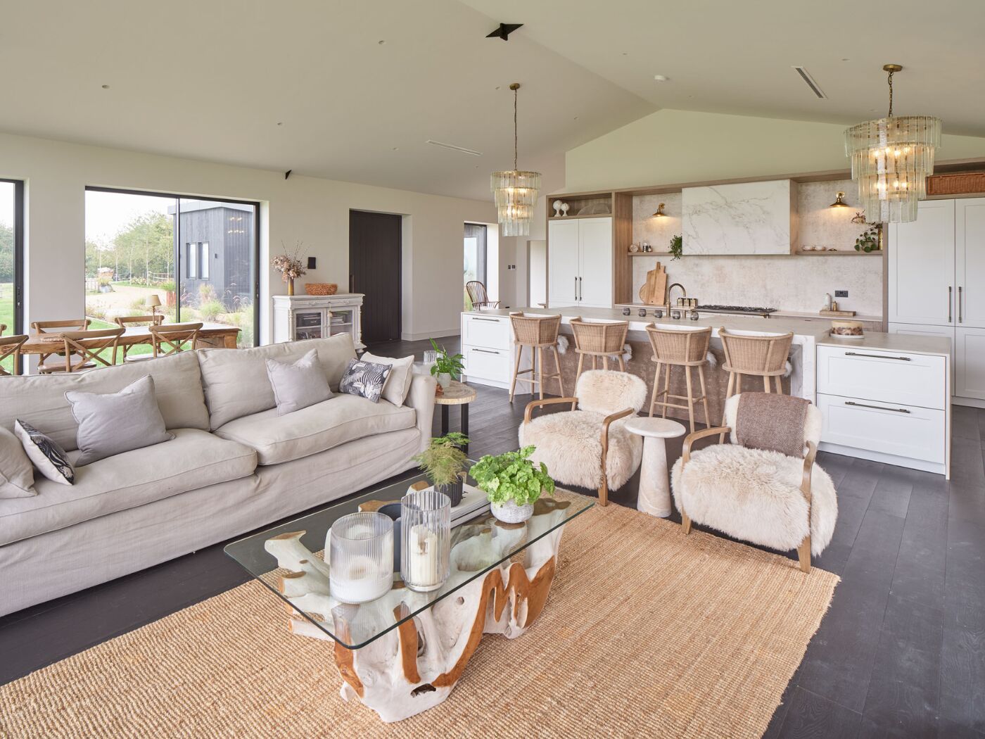 Kitchen and lounge resized Cuttle Brook Barn