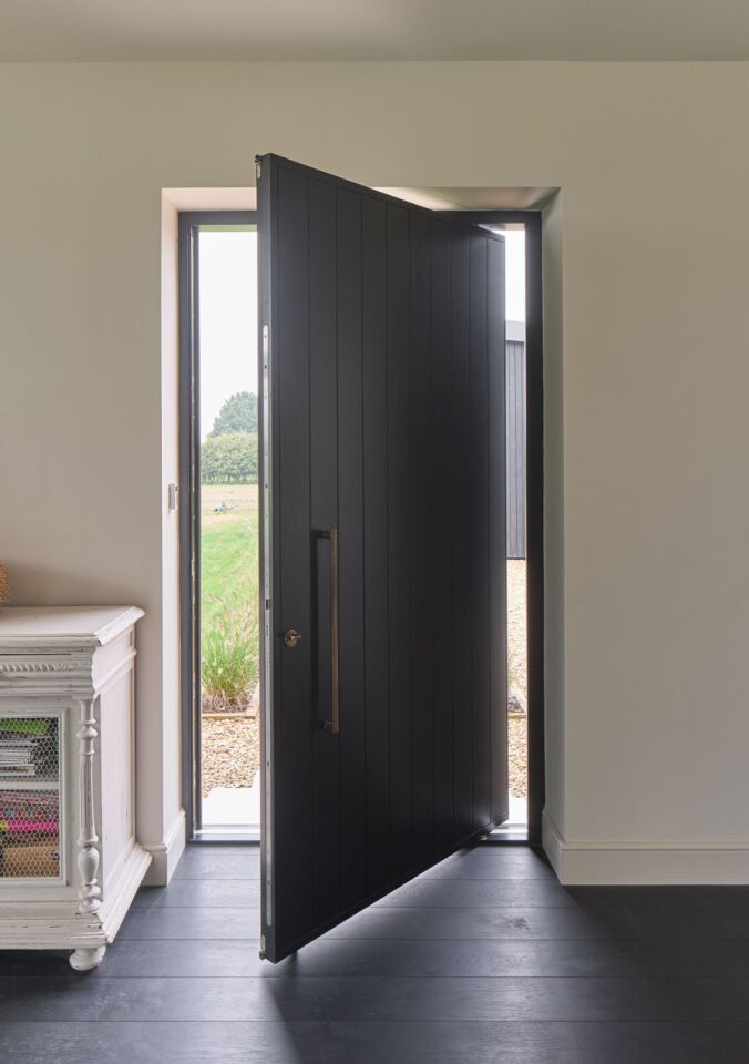 Portrait Cuttle Brook Barn inside of door