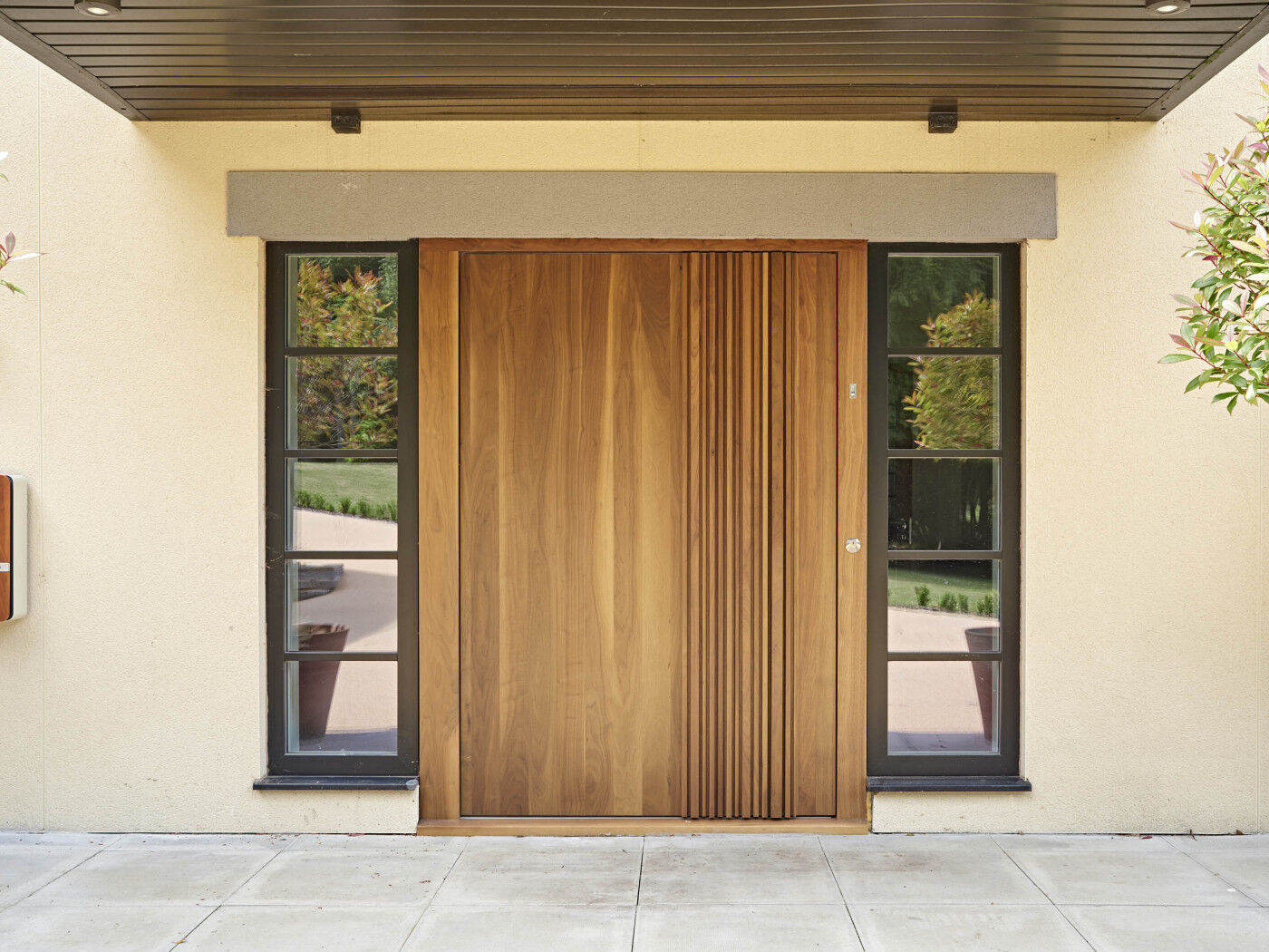 American black walnut front door