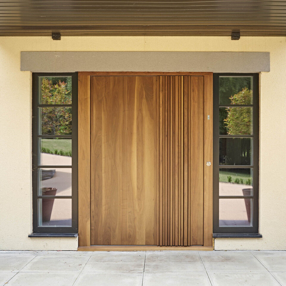 American black walnut front door