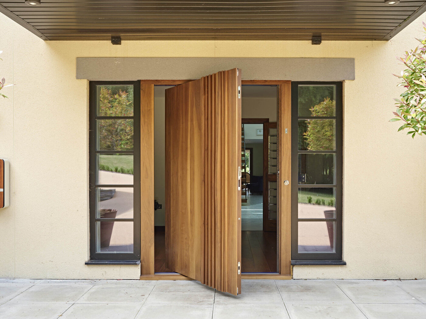 A dual door that looks like this from the outside