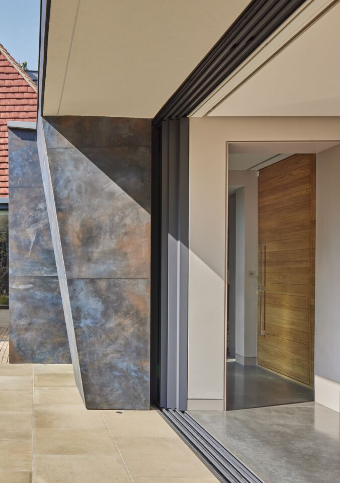 Portrait side shot of door