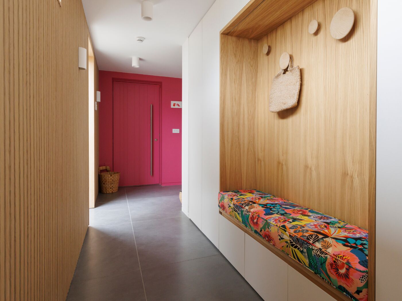 Iona hallway with pink door landscape