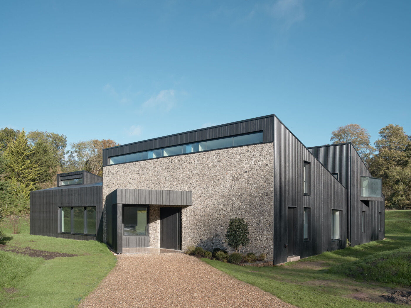 The properties all echo the shapes of the agricultural buildings they have replaced.