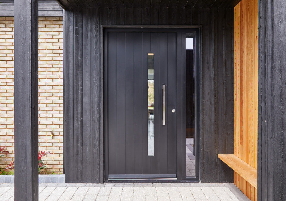 The Terano front door features a glass vision panel
