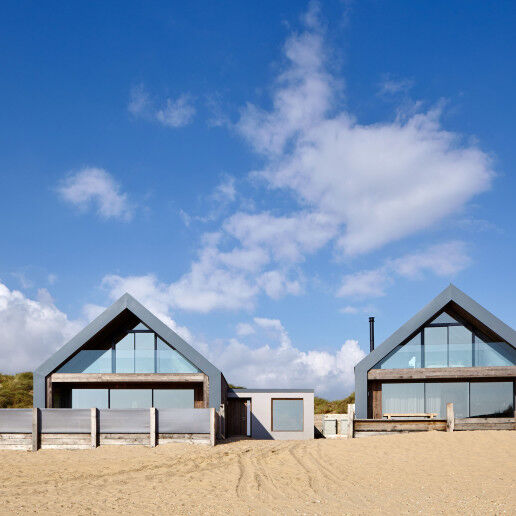 Beautiful contemporary architecture on the beach at Camber Sands