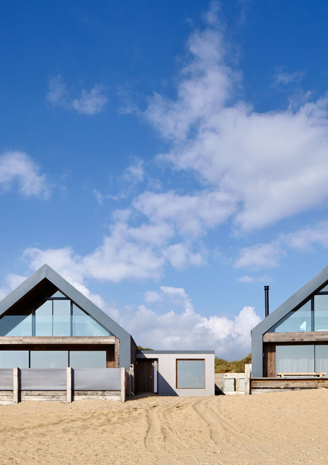 Beautiful contemporary architecture on the beach at Camber Sands