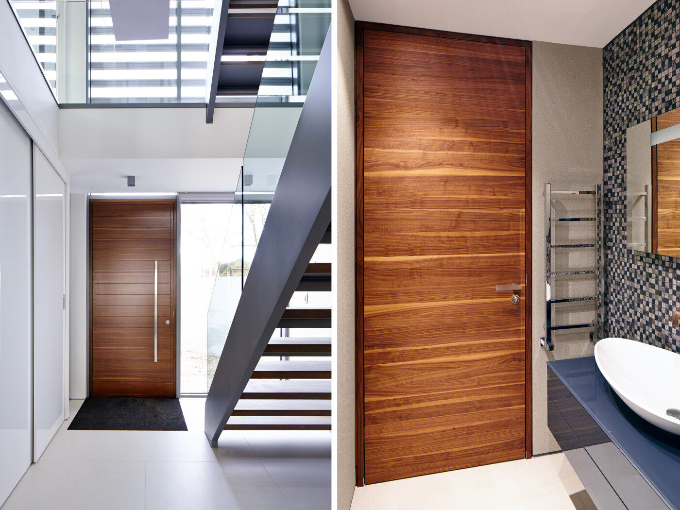 On the left is the Parma design and the right is the Raw design - both in american black walnut