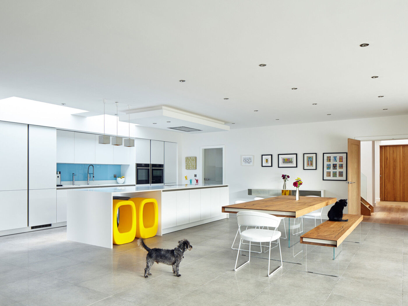 And they've created a lot of light, airy space in the interior