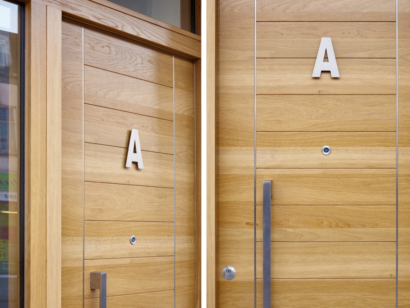 european oak front door in an oslo design