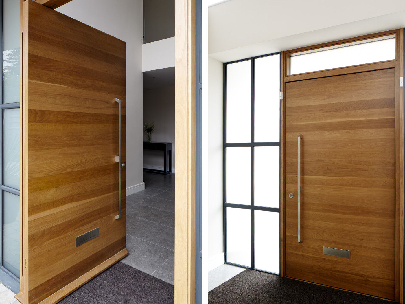 The Raw design has no grooves and depends on the hardwood to shine through with its grain and blonde stripes.