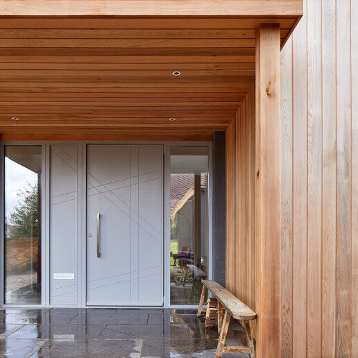 doors with matching glass wood panels 7