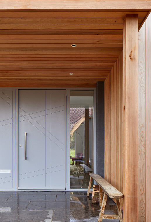 doors with matching glass wood panels 7