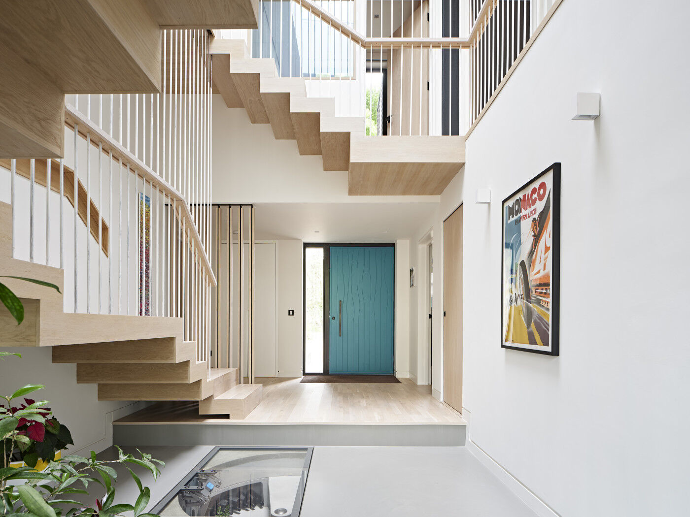 ...a spectacular light & bright interior with multiple levels and a clear view downwards to a stunning wine cellar