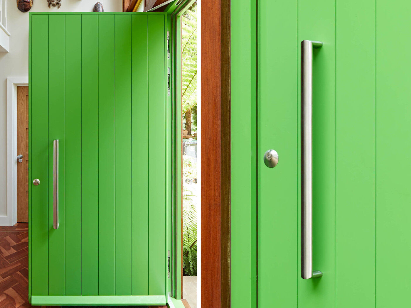 Pulling off a colour as daring as this takes careful planning to ensure it works with the overall aesthetic