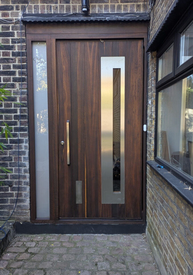 Fumed oak door finished
