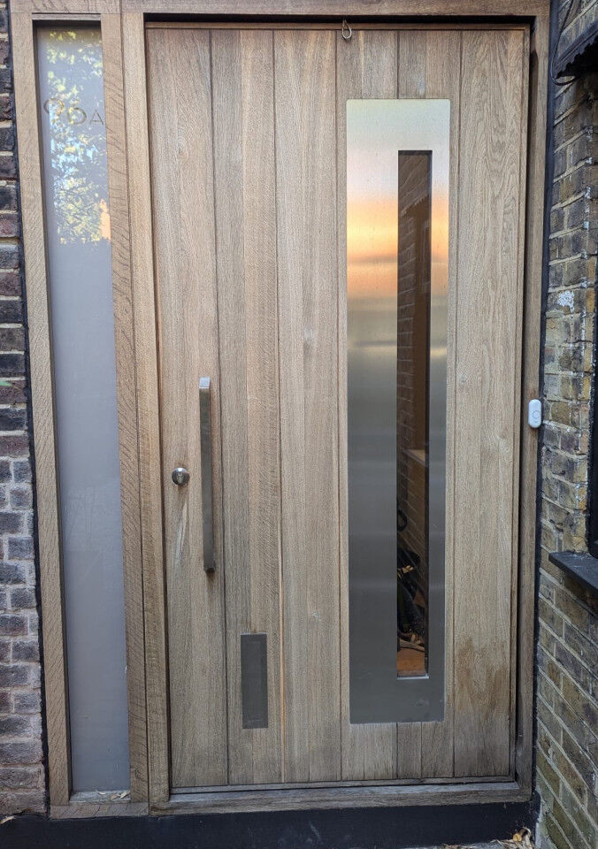 Fumed oak door needing maintenance